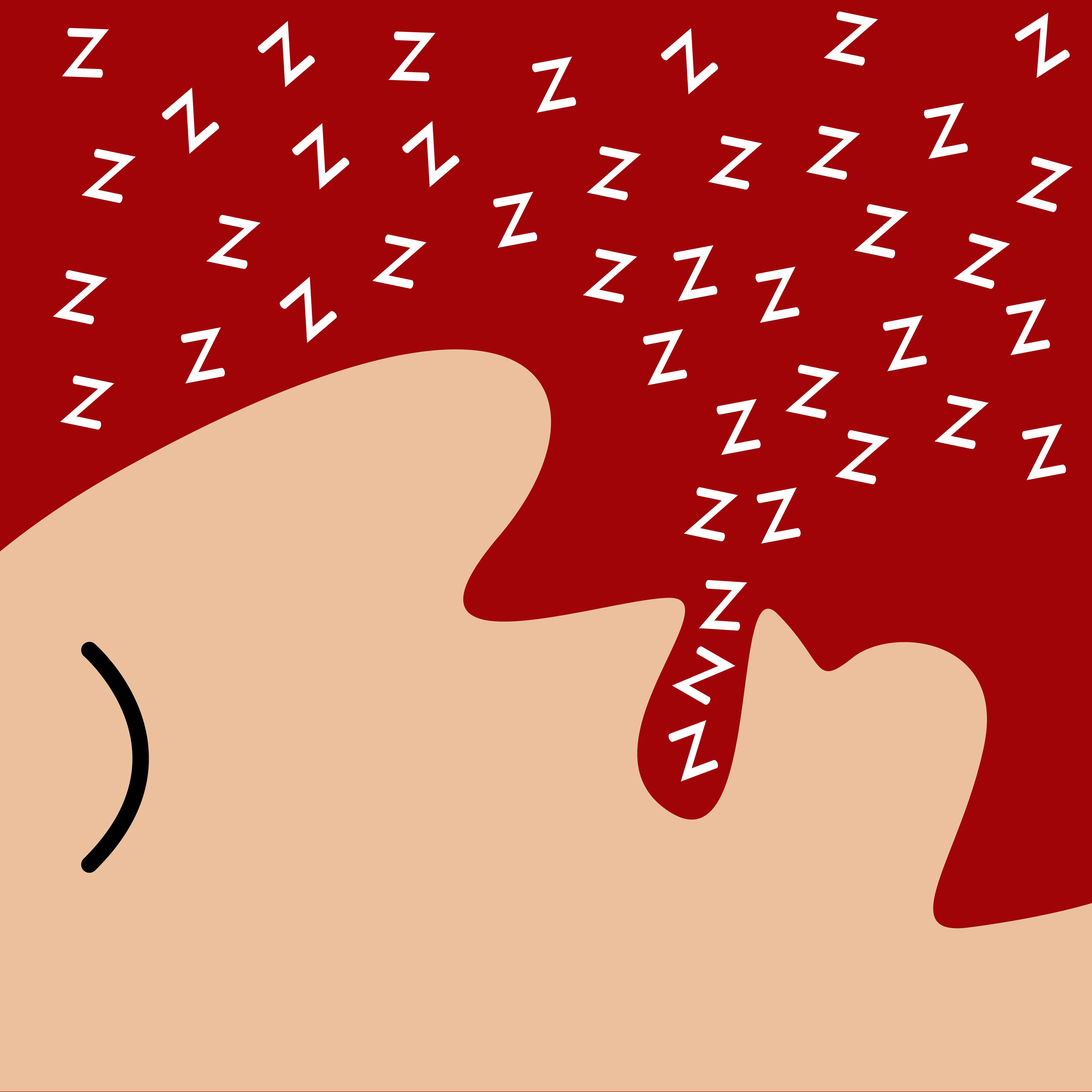 An illustration of a sleeping person illustrated by Dr. Sean Endsley, a general dentist.