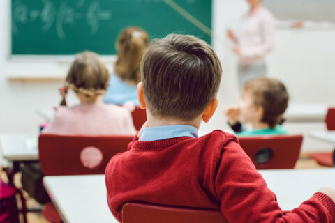 kids sitting in a classroom