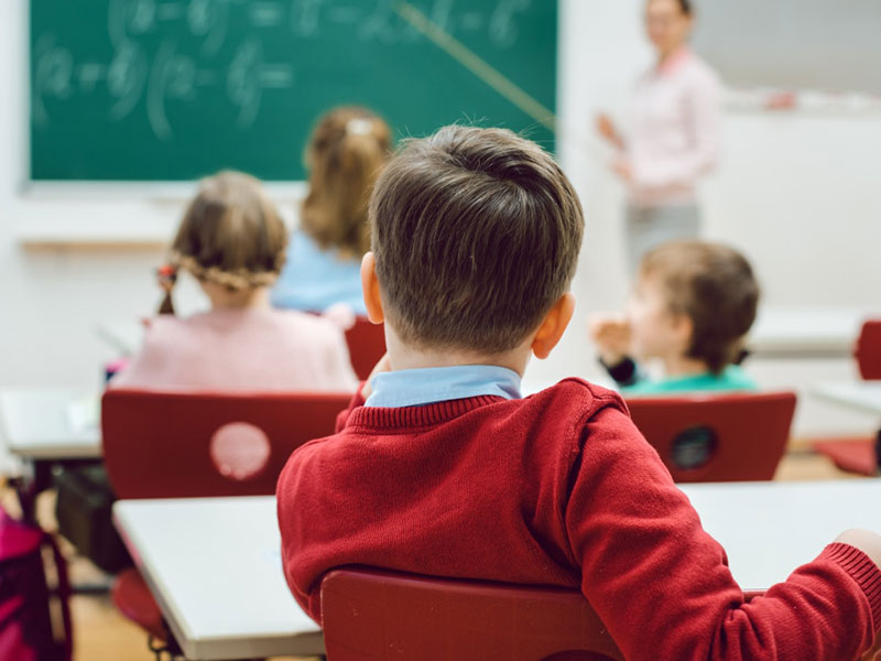 kids sitting in a classroom