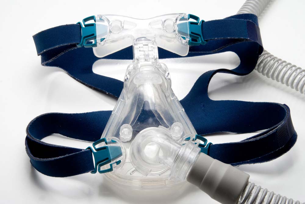 a close-up of a cpap mask