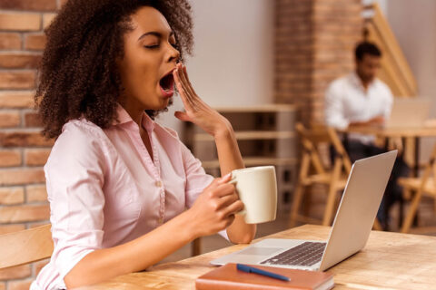 women yawning