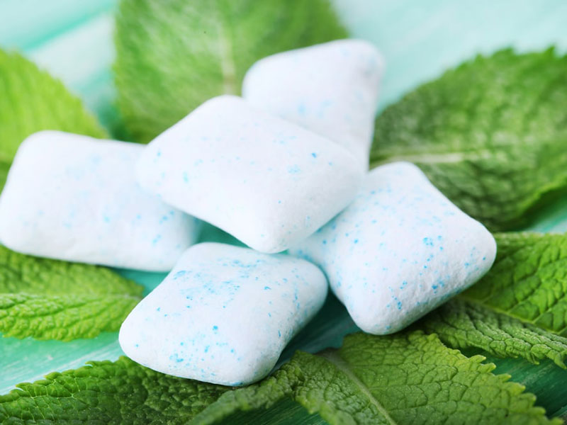 Mint chewing gum